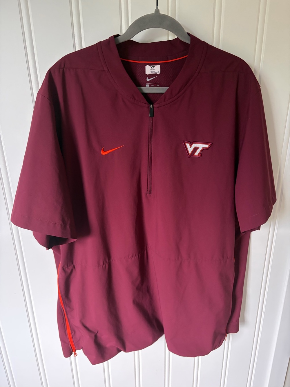 Nike Virginia Tech Hokies 2022 Team Issued Sideline Pullover Worn By Coach Mines
